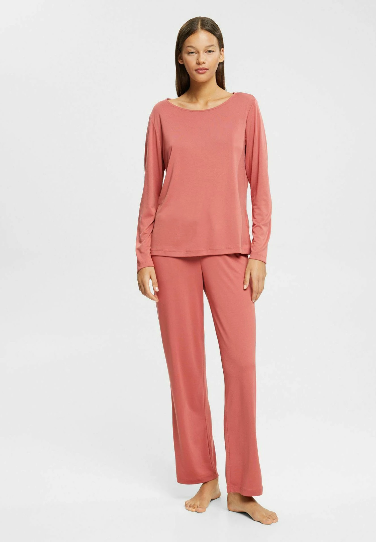 ESPRIT Pyjamashirt - Terracotta 2 ESPRIT Pyjamashirt - Terracotta - Afbeelding 2