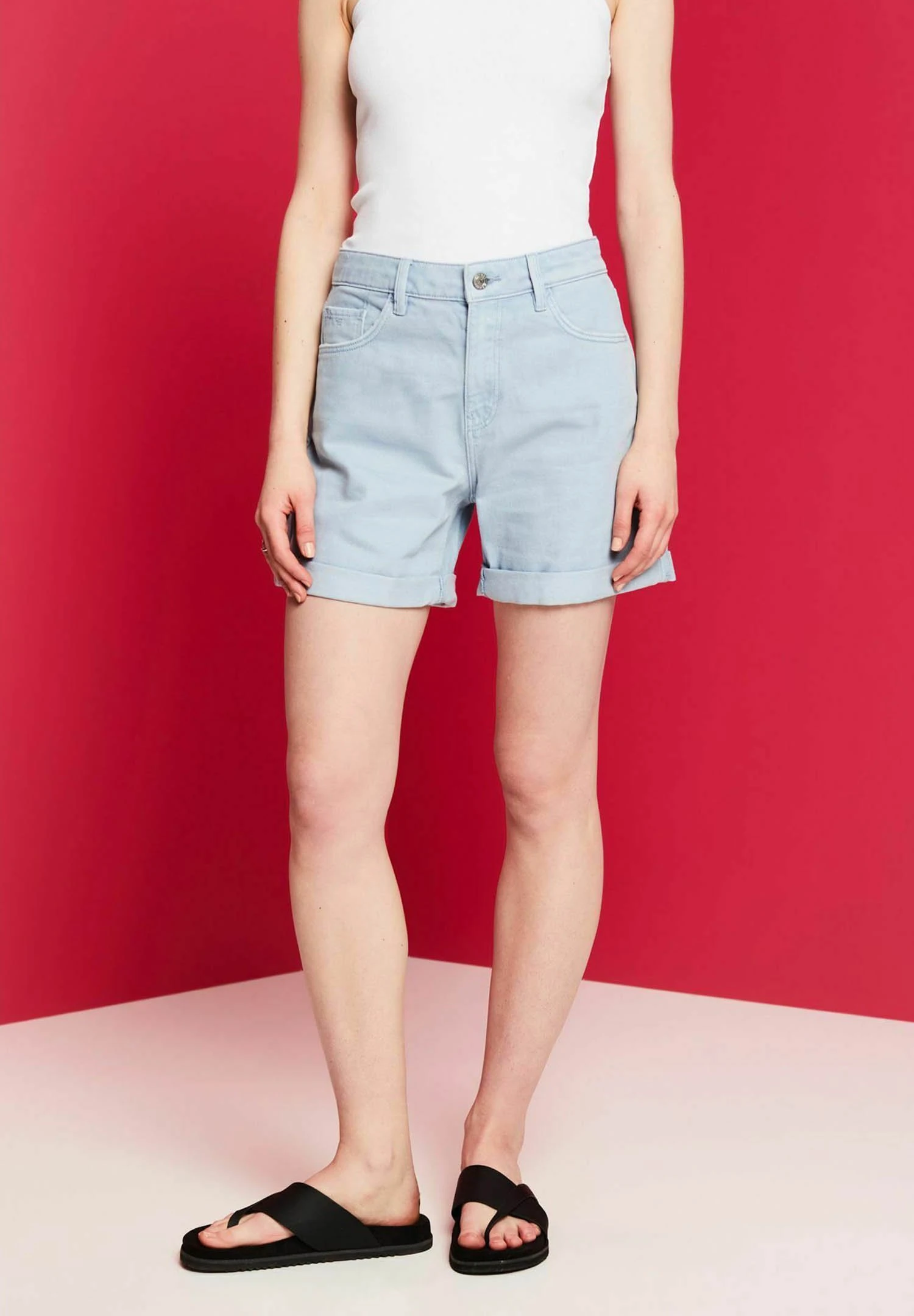 ESPRIT Jeansshort - Light Blue Lavender 4 ESPRIT Jeansshort - Light Blue Lavender - Afbeelding 4