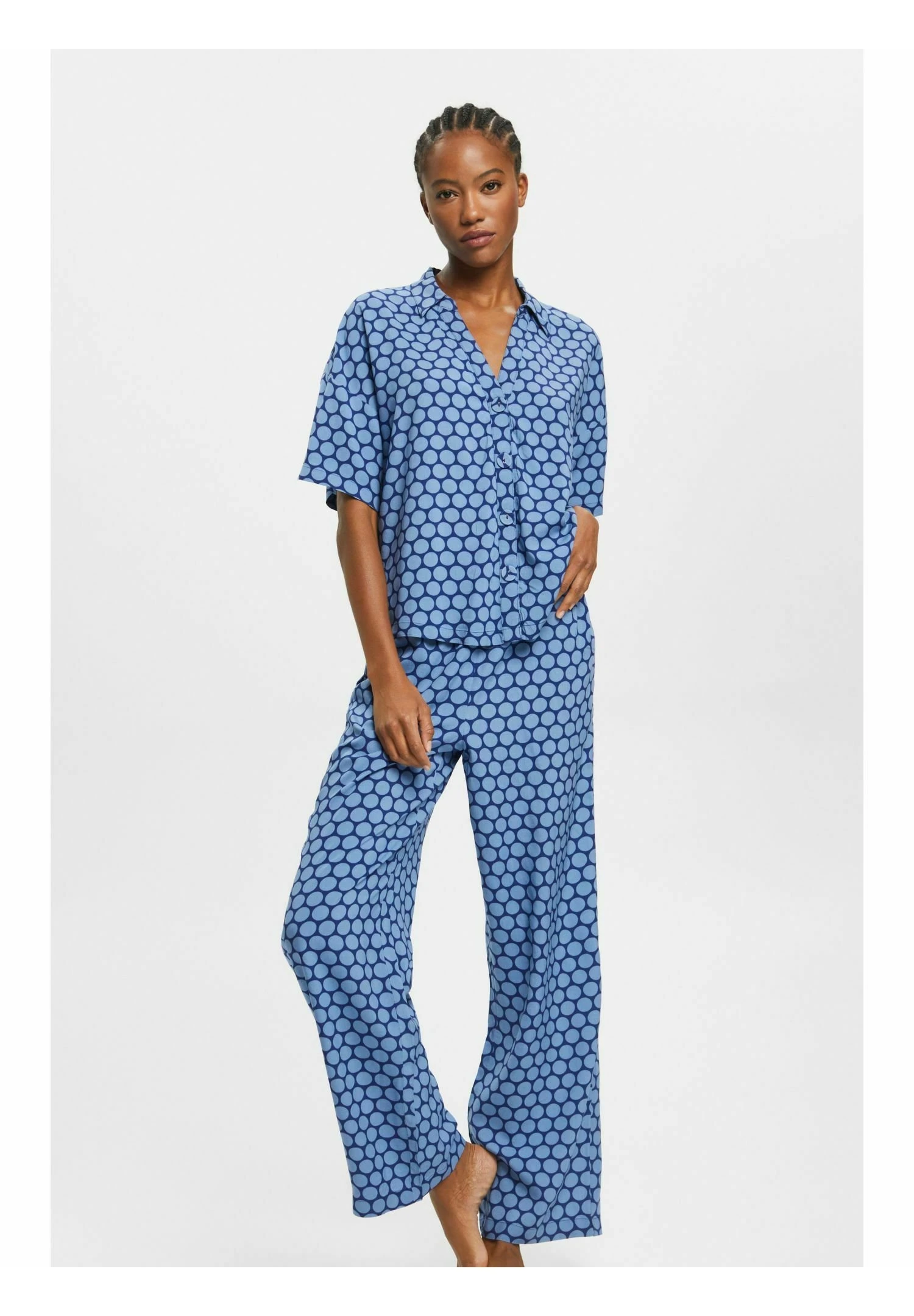 ESPRIT Set Mit Pünktchenprint - Pyjama - Dark Blue 2 ESPRIT Set Mit Pünktchenprint - Pyjama - Dark Blue - Afbeelding 2