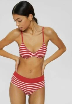 ESPRIT Mit Streifen - Bikinitop - Red
