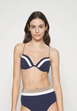 ESPRIT Tayrona Par Padded Plunge- Bikinitop - Navy