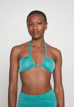 ESPRIT Yalong Beach Halterneck Bandeau Removable Pad - Bikinitop - Teal Blue