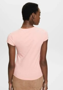ESPRIT Mit Rundhalsausschnitt - T-Shirt Basic - Pink -Esprit d3ab69e3bf2c49efbca2063c712befaa