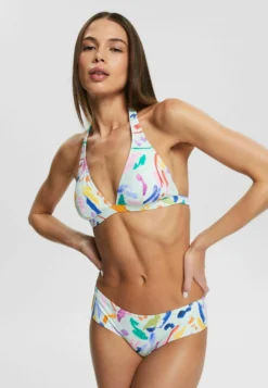 ESPRIT Gemustertes Neckholder - Bikinitop - Light Aqua Green