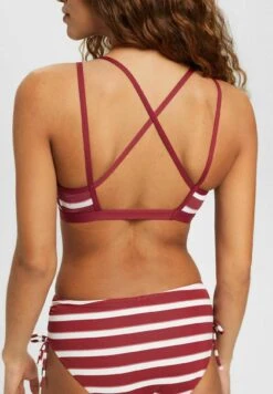 ESPRIT Brela_Par Padded Stripe - Bikinitop - Dark Red -Esprit d60ddc30aa544ee98a89450021416c44
