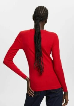 ESPRIT Mit Muschelkante Am Ausschnitt - Longsleeve - Dark Red -Esprit d6b542223f7641f48bb9a4cf89210c99