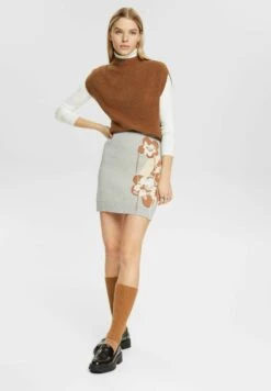 ESPRIT Mit Floralem Jacquard-Muster - Minirok - Light Grey New -Esprit d98fe720626241d39c519b2189eac3ce