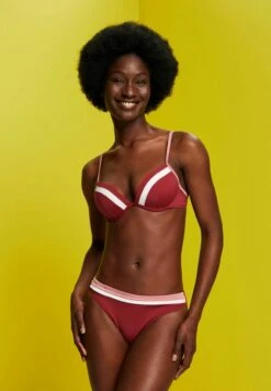 ESPRIT Tayrona Par Padded Plunge- Bikinitop - Dark Red -Esprit da28404139fb43e980ab57693f90e283