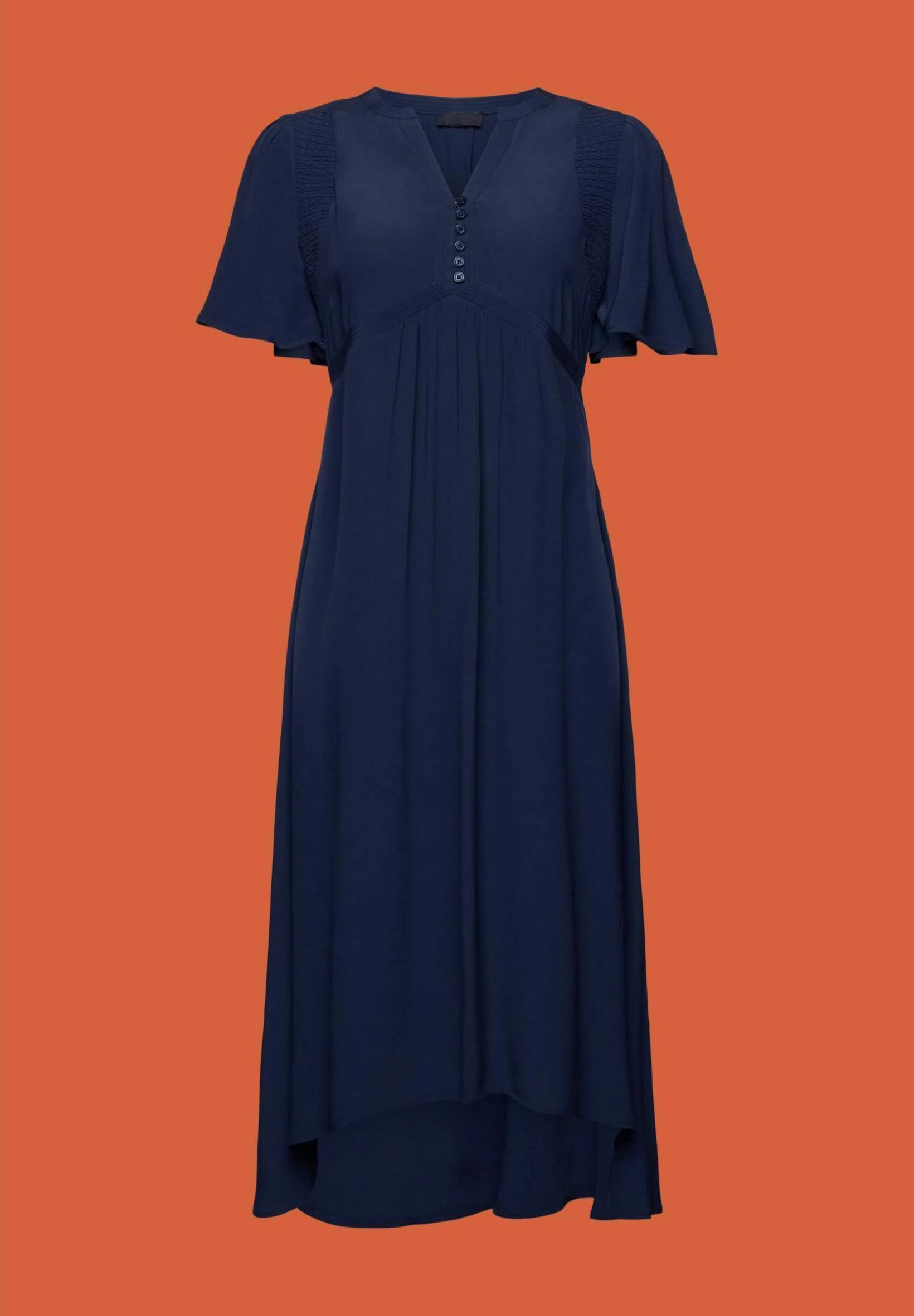 ESPRIT Midi Mit Fixiertem Bindegürtel - Jurk - Navy 11 ESPRIT Midi Mit Fixiertem Bindegürtel - Jurk - Navy - Afbeelding 11