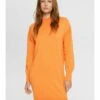 ESPRIT Mockneck Dress - Gebreide Jurk - Golden Orange