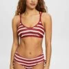 ESPRIT Brela_Par Padded Stripe - Bikinitop - Dark Red