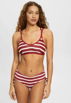ESPRIT Brela_Par Padded Stripe - Bikinitop - Dark Red
