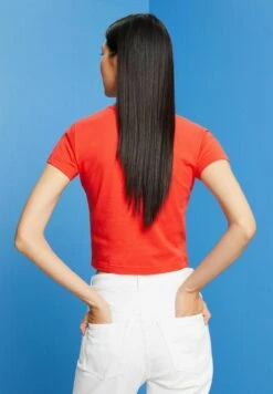 ESPRIT Mit Geometrischem - T-Shirt Print - Orange Red New -Esprit def598d66a8d4f18866d9ed721fc97f3