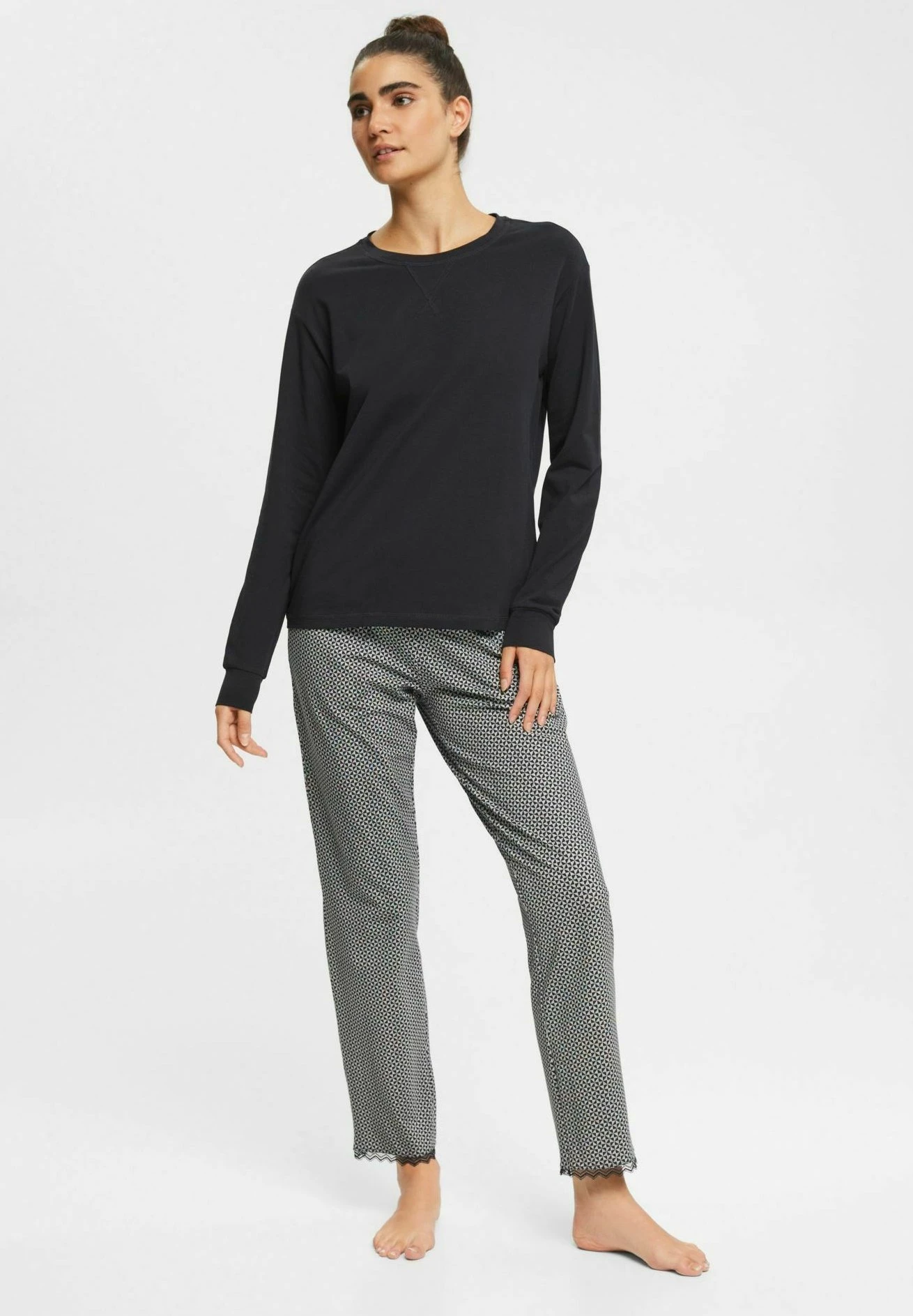 ESPRIT Pyjamashirt - Black 2 ESPRIT Pyjamashirt - Black - Afbeelding 2