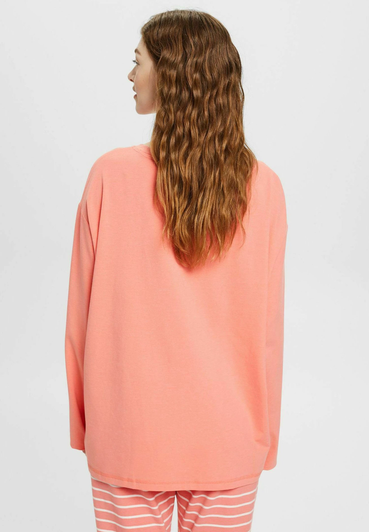 ESPRIT Longsleeve - Pyjamashirt - Coral 2 ESPRIT Longsleeve - Pyjamashirt - Coral - Afbeelding 2