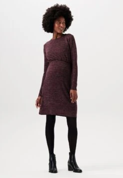 Gebreide Jurk - Plum Brown