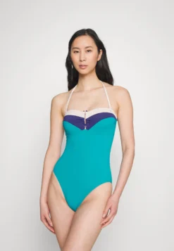 ESPRIT La Jolla Beach Padded Bandeau Swimsuit - Badpak - Teal Green