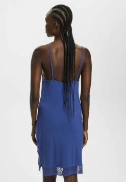ESPRIT Mit Spitzenbesatz - Nachtjapon - Dark Blue -Esprit e69a4175c1dd4a369d8246342ba8f81c