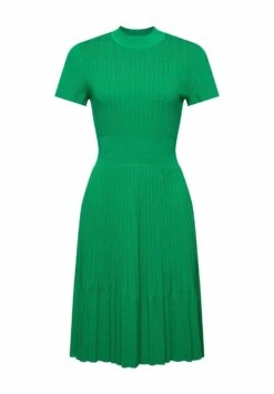 ESPRIT Mit Plisseefalten Und Stehkragen - Gebreide Jurk - Emerald Green -Esprit e82ee0ba93494ed199b4feac62f445ad