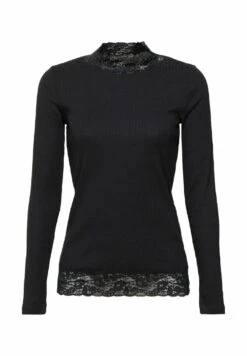 ESPRIT Longsleeve Mit Spitzenkragen - Longsleeve - Black -Esprit e83eec5117d2436eabe0096ff0a68b26