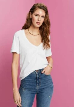 Edc By Esprit T-Shirt Basic - White -Esprit e8c74b6446c6453dadda95242ceb5bfb