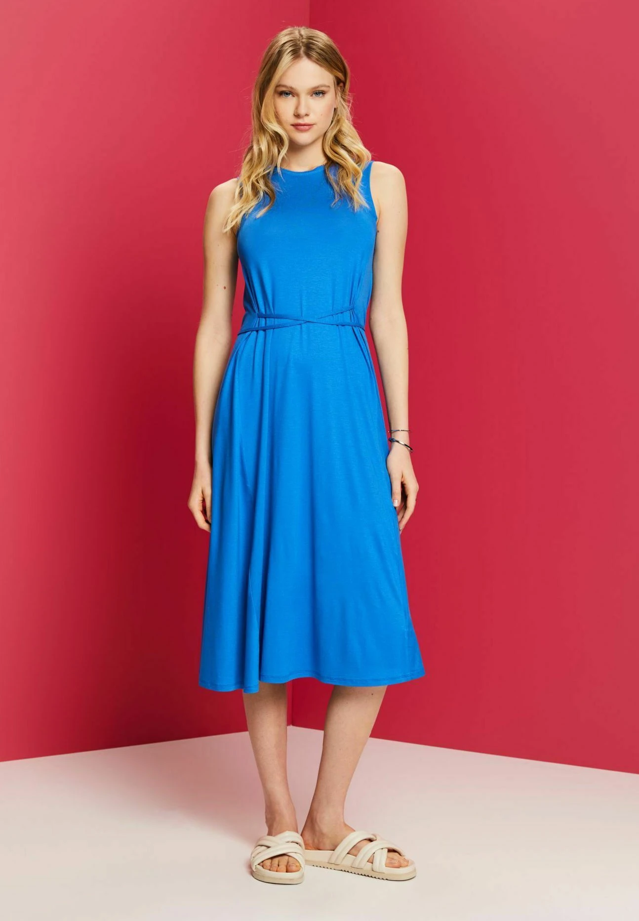 ESPRIT Slvless - Jerseyjurk - Bright Blue 4 ESPRIT Slvless - Jerseyjurk - Bright Blue - Afbeelding 4