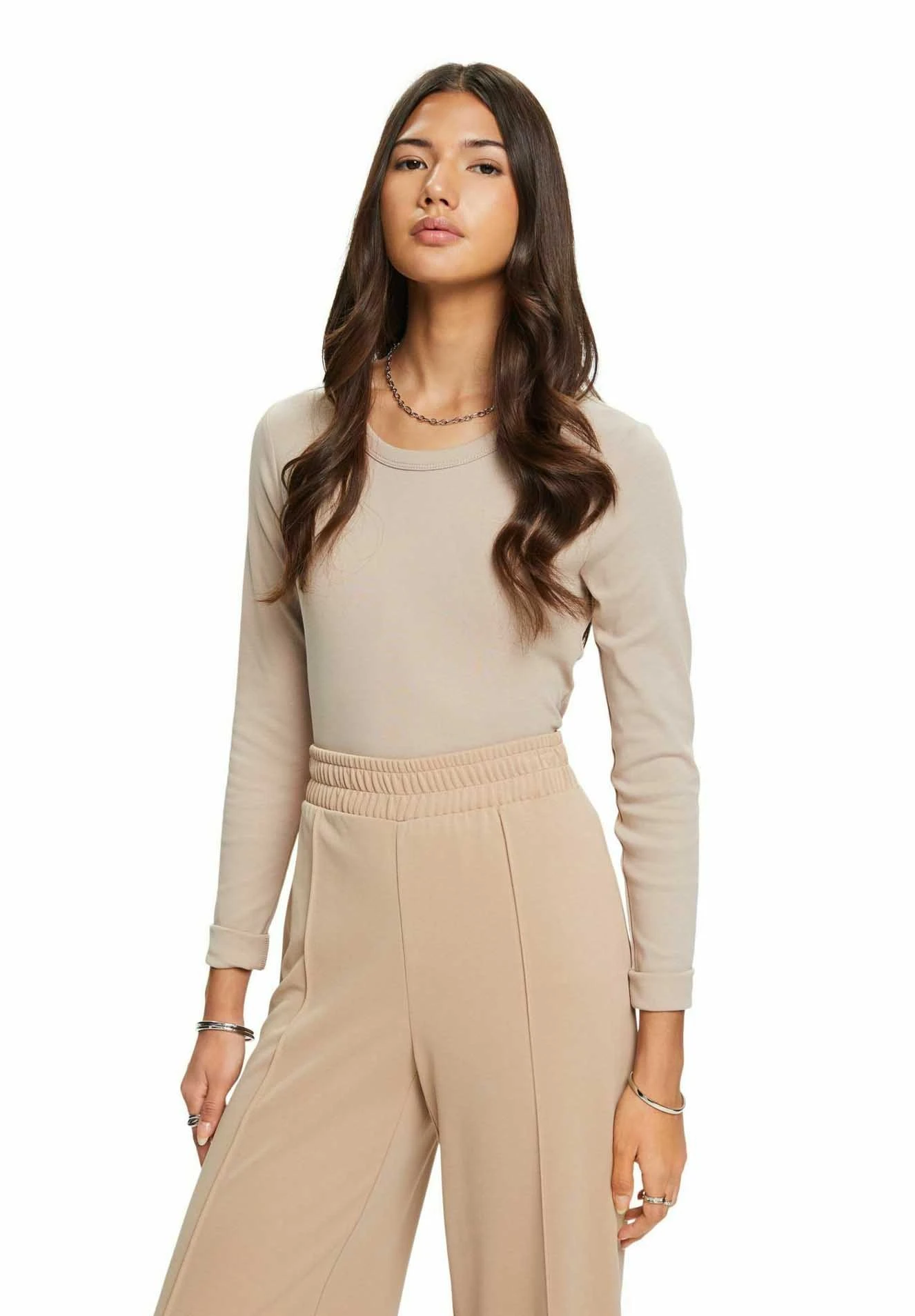 ESPRIT Roundneck - Longsleeve - Light Taupe 6 ESPRIT Roundneck - Longsleeve - Light Taupe - Afbeelding 6