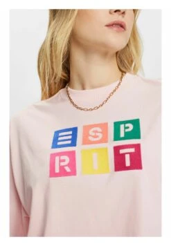 ESPRIT Logo Mit Stickerei - T-Shirt Print - Pastel Pink -Esprit f15a96743eaa4ef3ae7bca16ebfcbb87