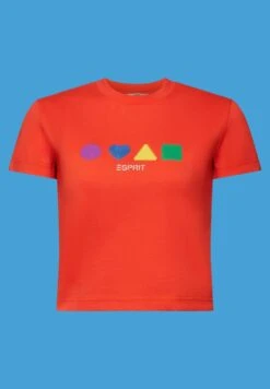 ESPRIT Mit Geometrischem - T-Shirt Print - Orange Red New -Esprit f3840514f4914dabbedbb6b81e60035e