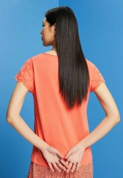 ESPRIT T-Shirt Print - Coral Orange -Esprit f458f4000ae743af9042f96c07f72c7c