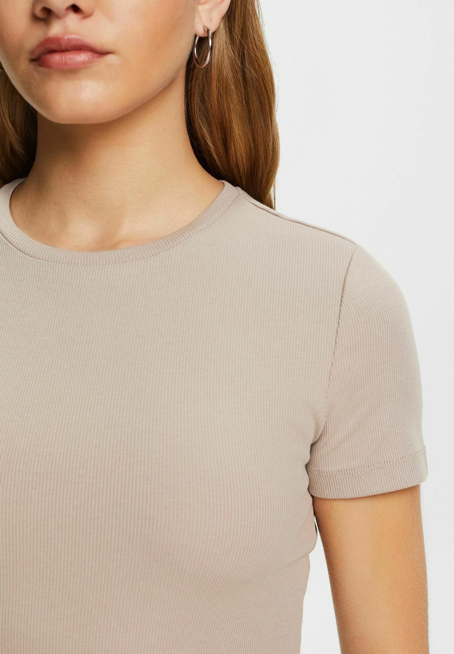 ESPRIT T-Shirt Basic - Light Taupe 4 ESPRIT T-Shirt Basic - Light Taupe - Afbeelding 4