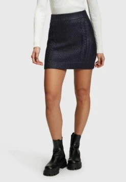 ESPRIT Mit Zopfmuster Im Metallic-Look - A-Lijn Rok - Navy