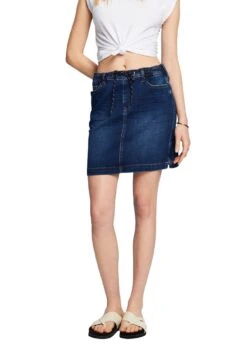 Edc By Esprit Jogg Skirt - Jeansrok - Blue Dark Wash -Esprit f652c32cefe94343909c6539dd050a5c