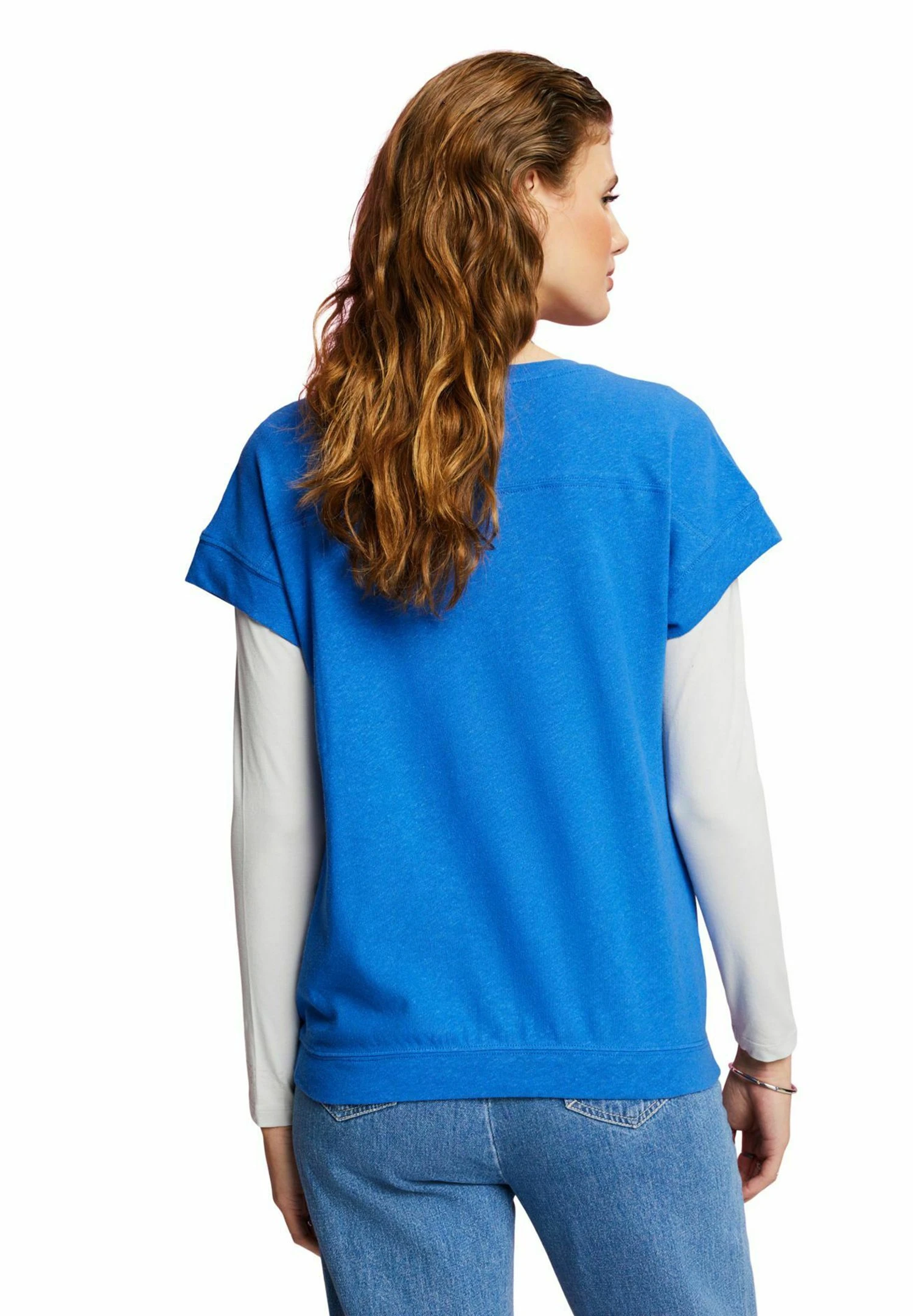 ESPRIT T-Shirt Basic - Bright Blue 2 ESPRIT T-Shirt Basic - Bright Blue - Afbeelding 2