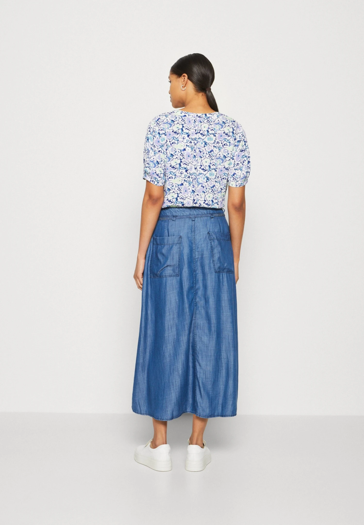 ESPRIT Midi - A-Lijn Rok - Blue Medium Washed New 3 ESPRIT Midi - A-Lijn Rok - Blue Medium Washed New - Afbeelding 3