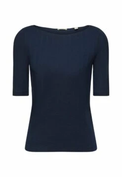 ESPRIT Pointelle - T-Shirt Basic - Navy -Esprit fd3750c29bb045e893a5a9c19e0f458c